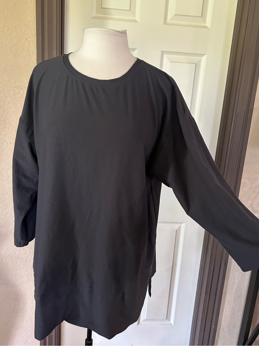 Eileen Fisher Charcoal Gray Tunic Blouse